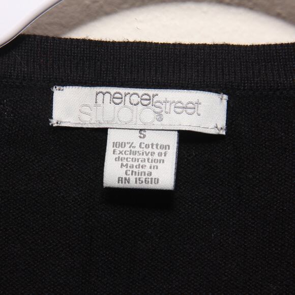 Mercer Street Studio Santa Presents Tree Christmas Sweater Cardigan Size Small - Picture 6 of 6